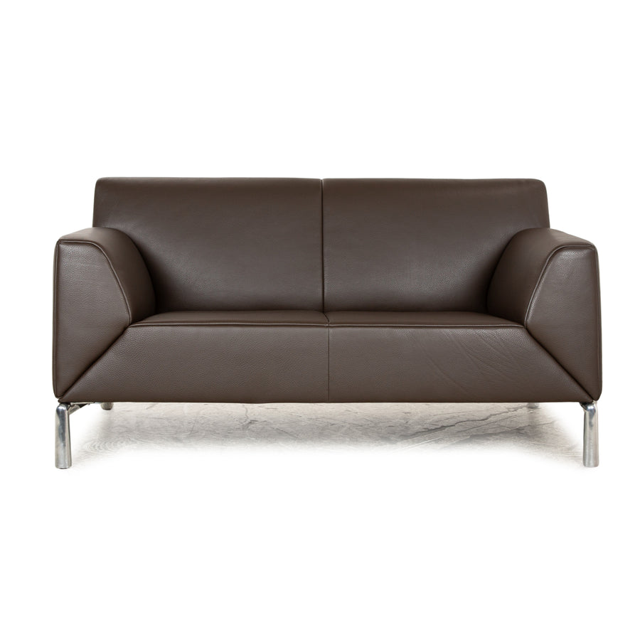 Jori JR-9700 Leather Two Seater Brown Sofa Couch