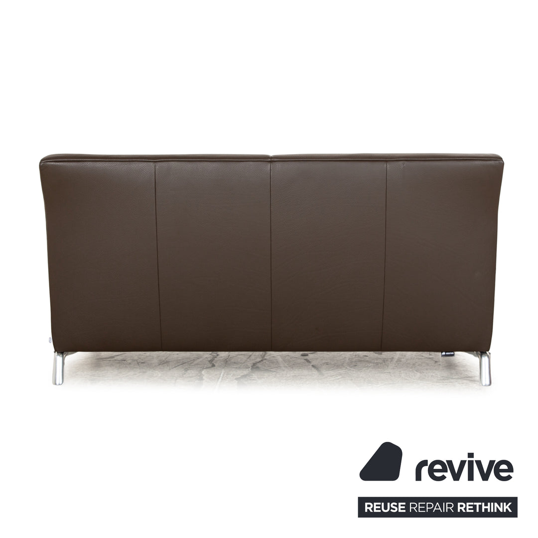 Jori JR-9700 Leather Two Seater Brown Sofa Couch