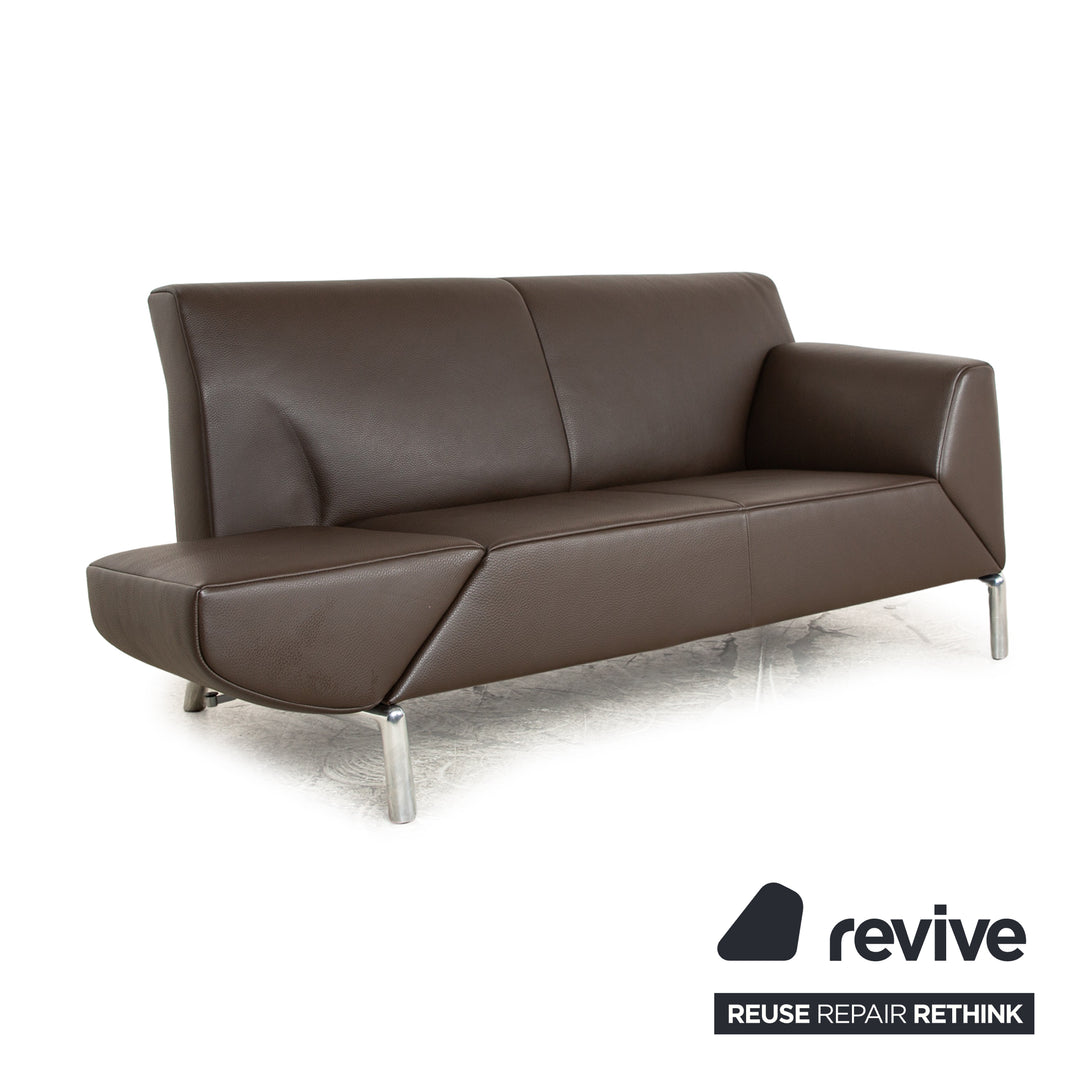 Jori JR-9700 Leather Two Seater Brown Sofa Couch