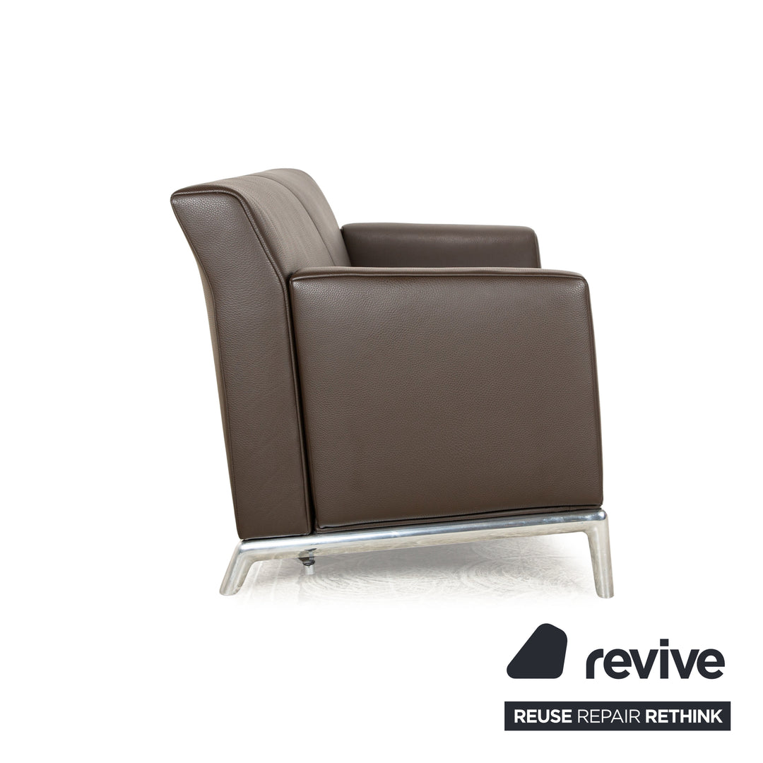 Jori JR-9700 Leather Two Seater Brown Sofa Couch