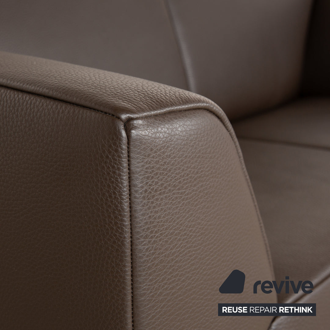 Jori JR-9700 Leather Two Seater Brown Sofa Couch