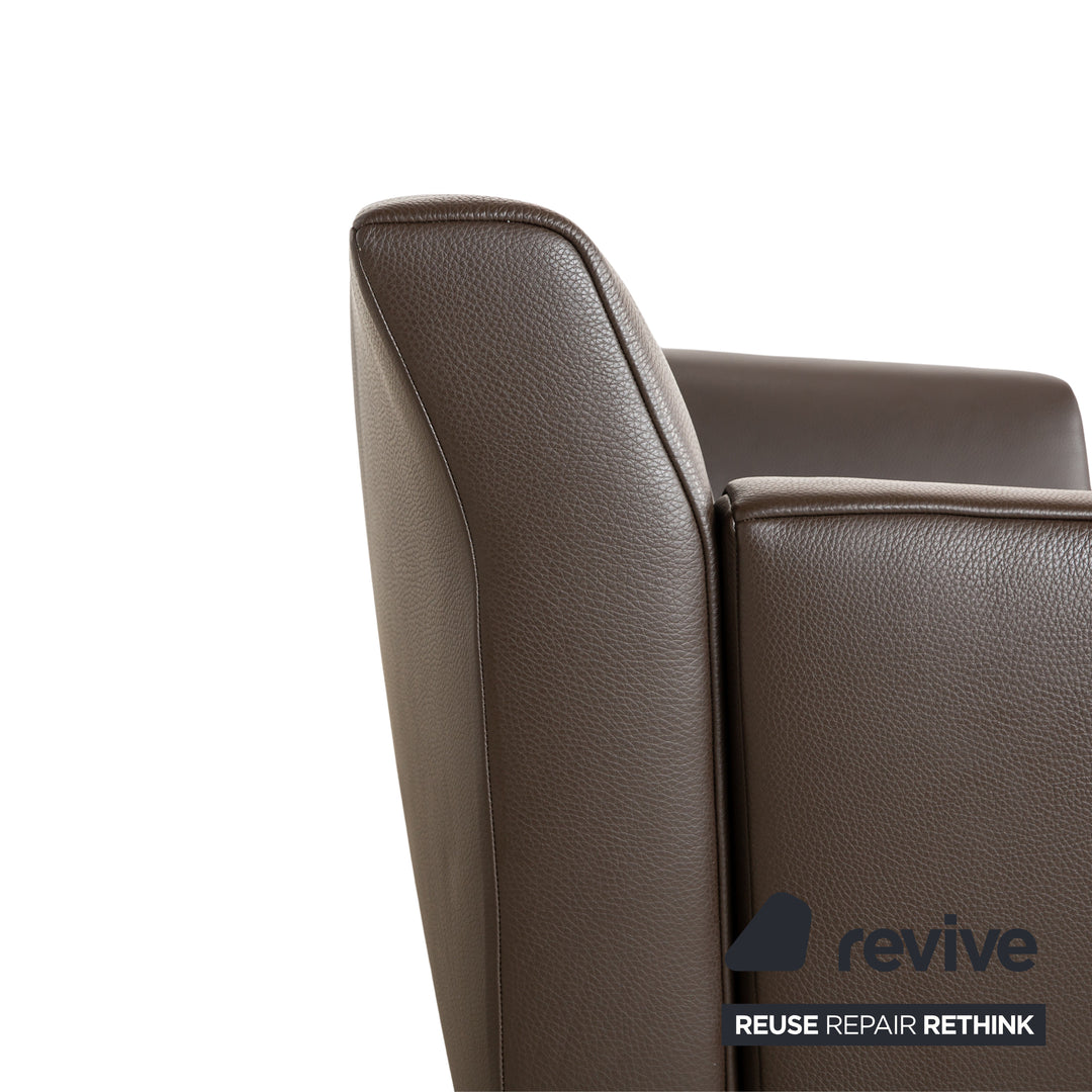 Jori JR-9700 Leather Two Seater Brown Sofa Couch