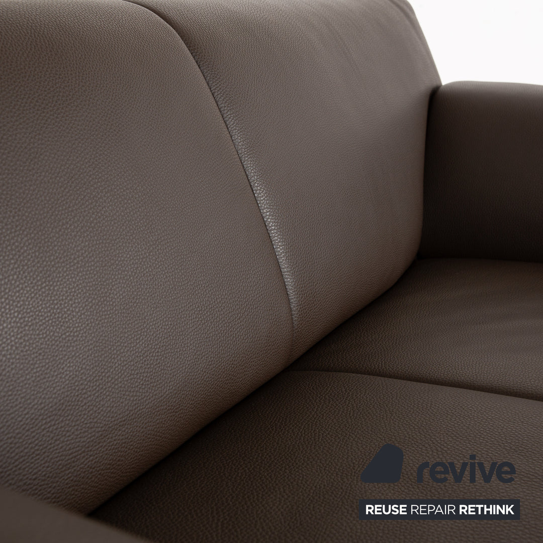 Jori JR-9700 Leather Two Seater Brown Sofa Couch