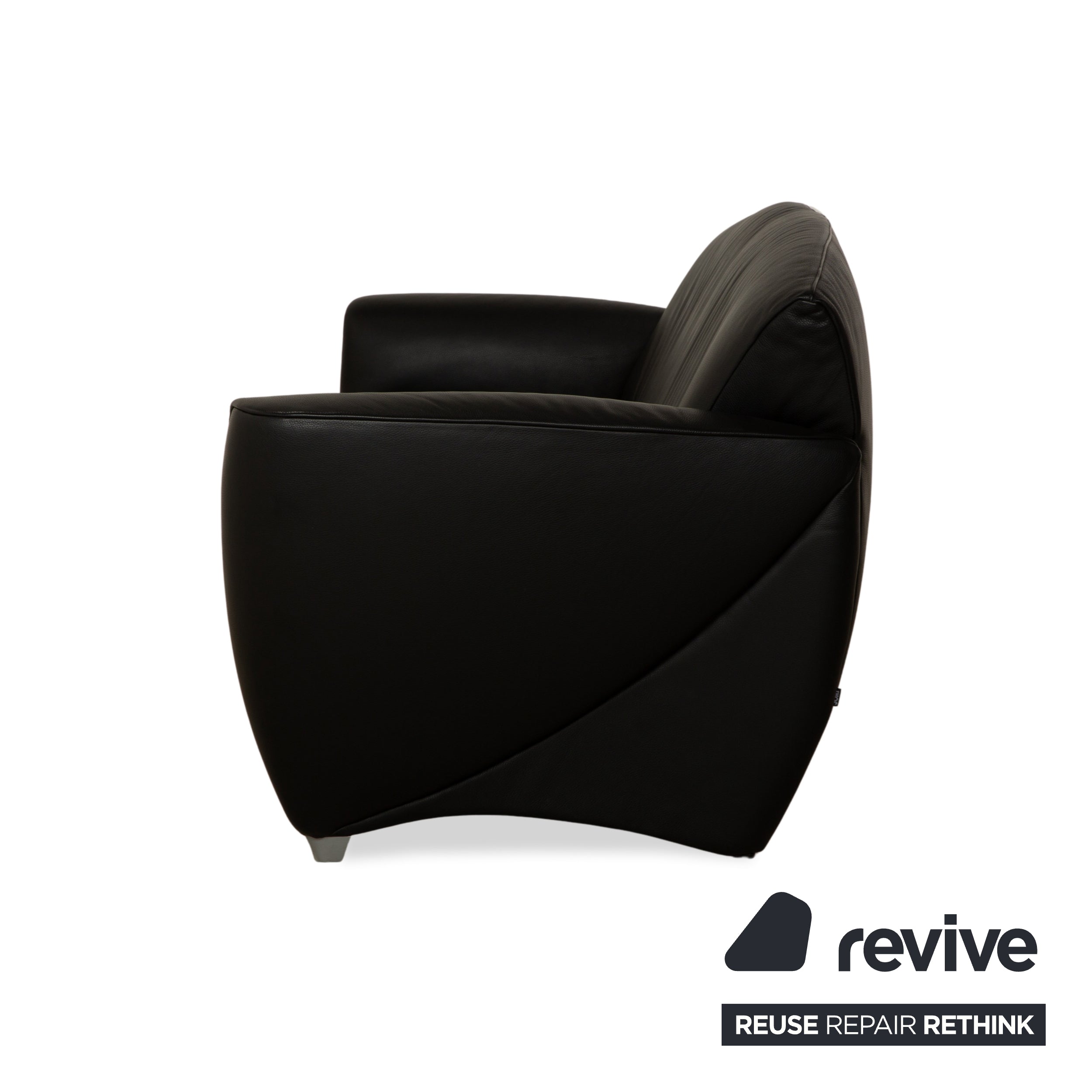 Jori JR3200 Leder Dreisitzer Schwarz Sofa Couch