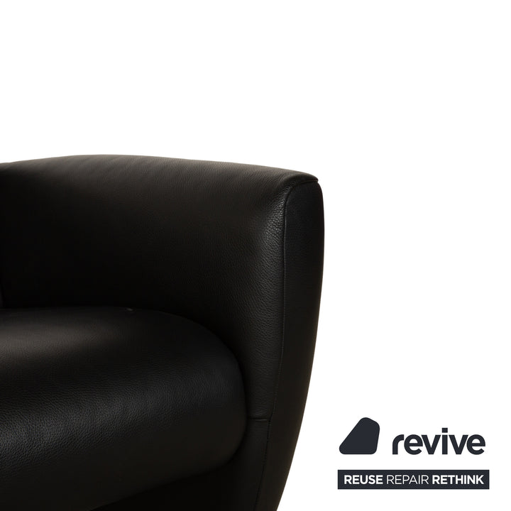 Jori JR3200 Leder Dreisitzer Schwarz Sofa Couch