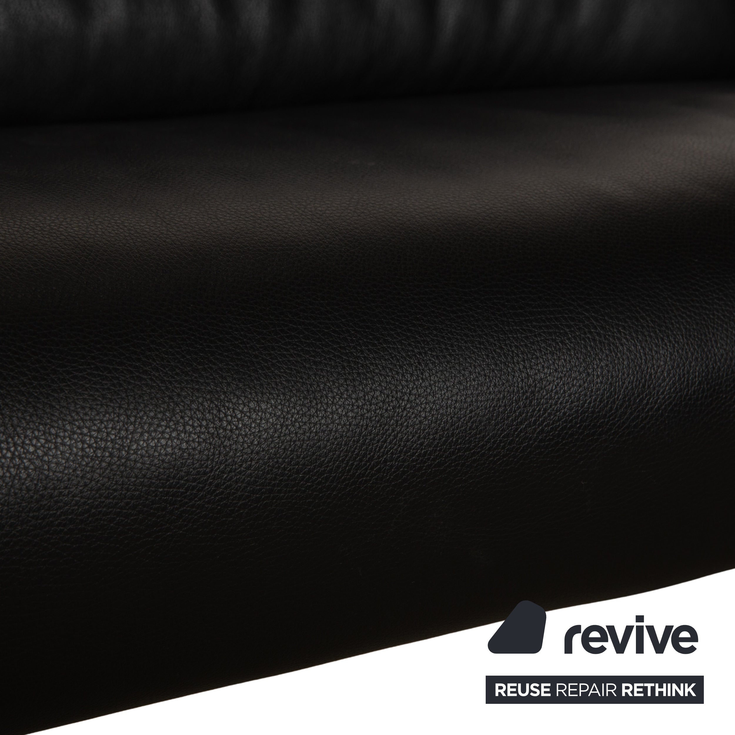 Jori JR3200 Leder Dreisitzer Schwarz Sofa Couch