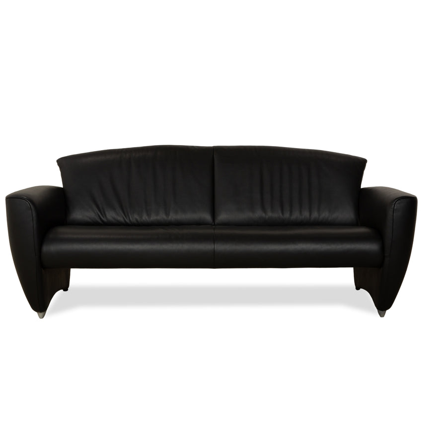 Jori JR3200 Leder Dreisitzer Schwarz Sofa Couch