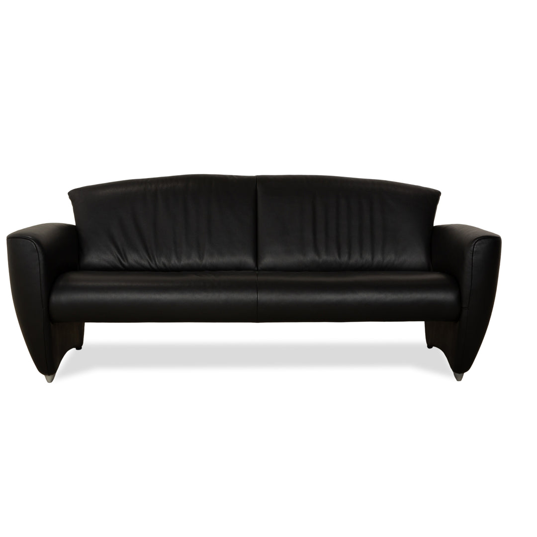 Jori JR3200 Leder Dreisitzer Schwarz Sofa Couch