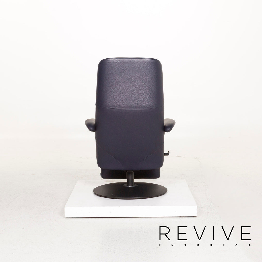 Jori Symphony Leather Armchair, Blue/Dark Blue, Reclining Function #12730