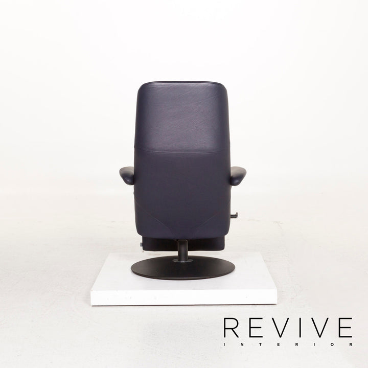 Jori Symphony Leather Armchair, Blue/Dark Blue, Reclining Function #12730