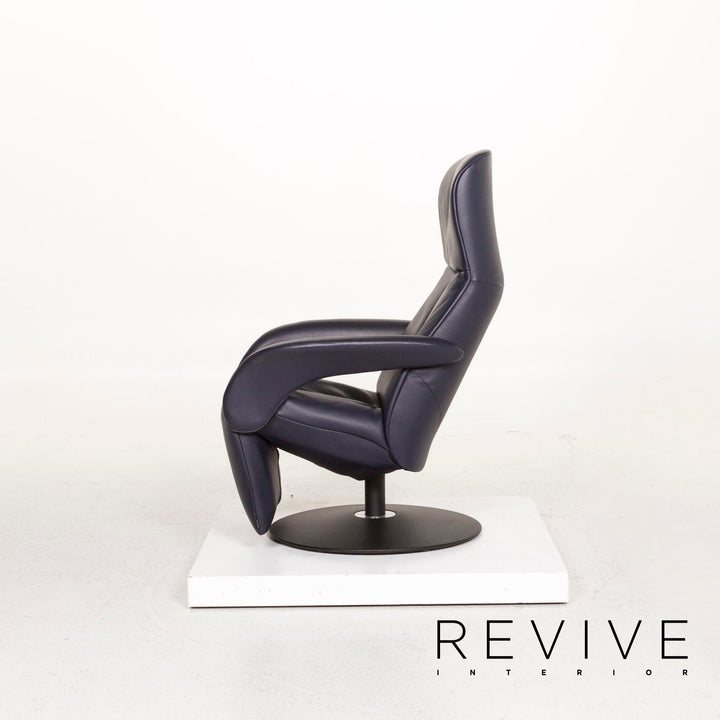 Jori Symphony Leather Armchair, Blue/Dark Blue, Reclining Function #12730