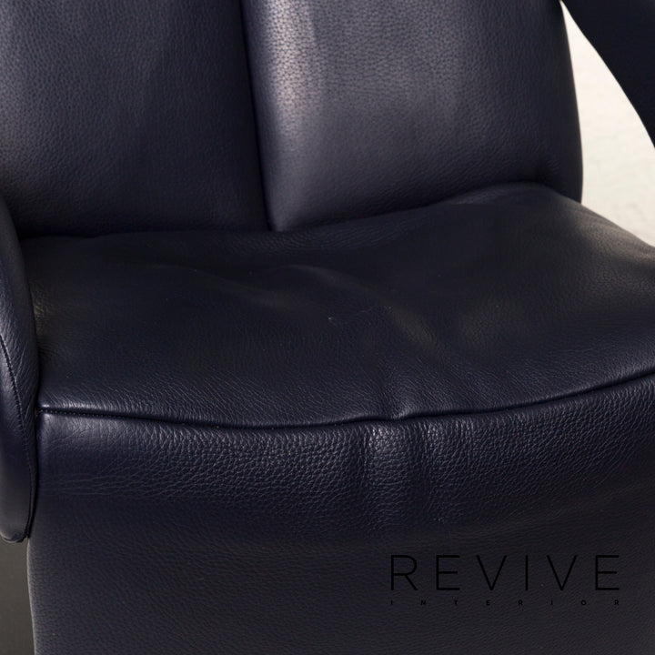Jori Symphony Leather Armchair, Blue/Dark Blue, Reclining Function #12730