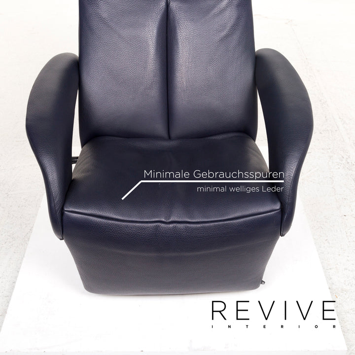 Jori Symphony Leather Armchair, Blue/Dark Blue, Reclining Function #12730