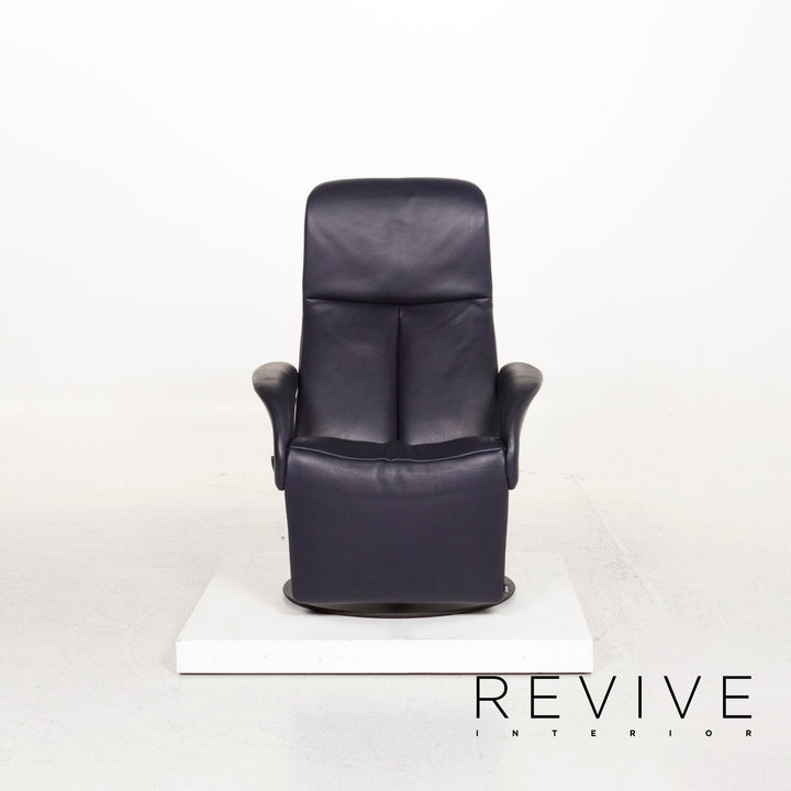Jori Symphony Leather Armchair, Blue/Dark Blue, Reclining Function #12730