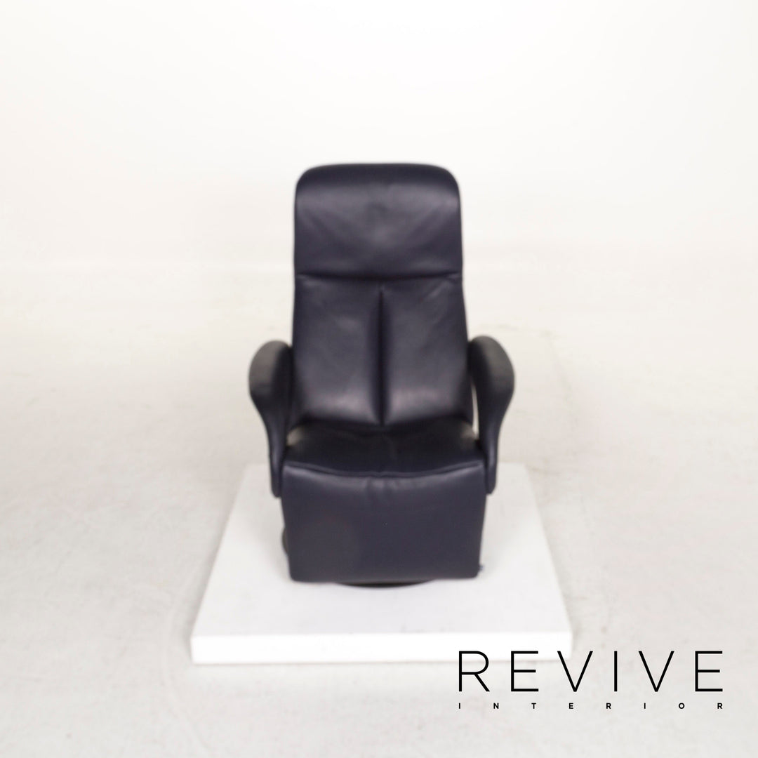 Jori Symphony Leather Armchair, Blue/Dark Blue, Reclining Function #12730