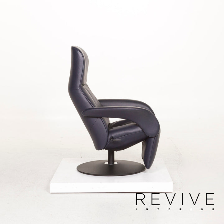 Jori Symphony Leather Armchair, Blue/Dark Blue, Reclining Function #12730