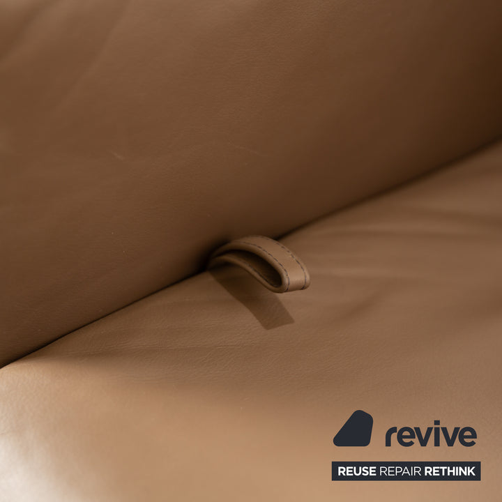 Jori leather armchair brown manual function relaxation chair