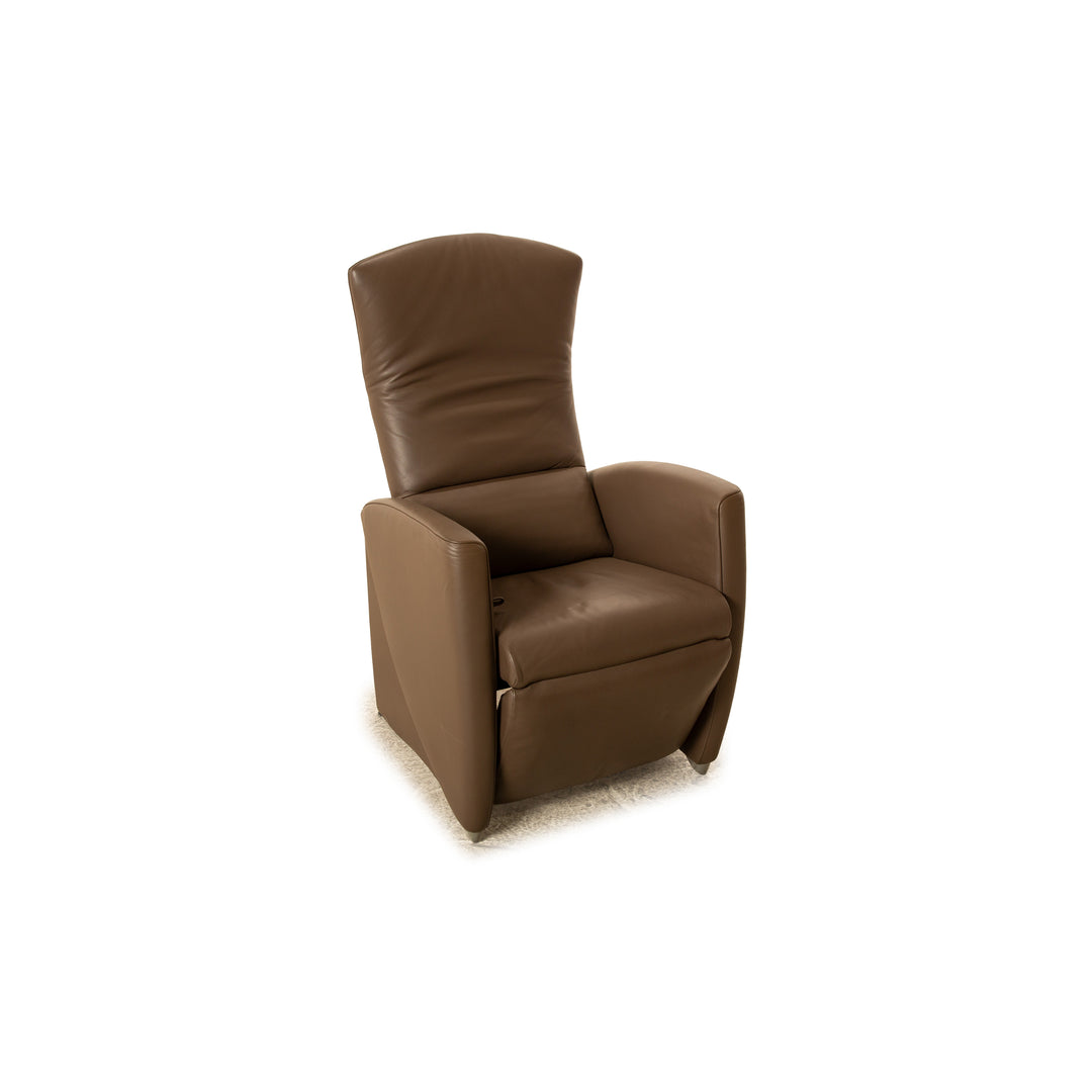 Jori leather armchair brown manual function relaxation chair