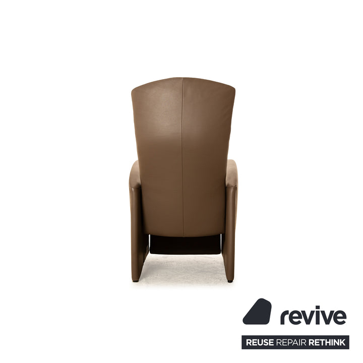 Jori leather armchair brown manual function relaxation chair