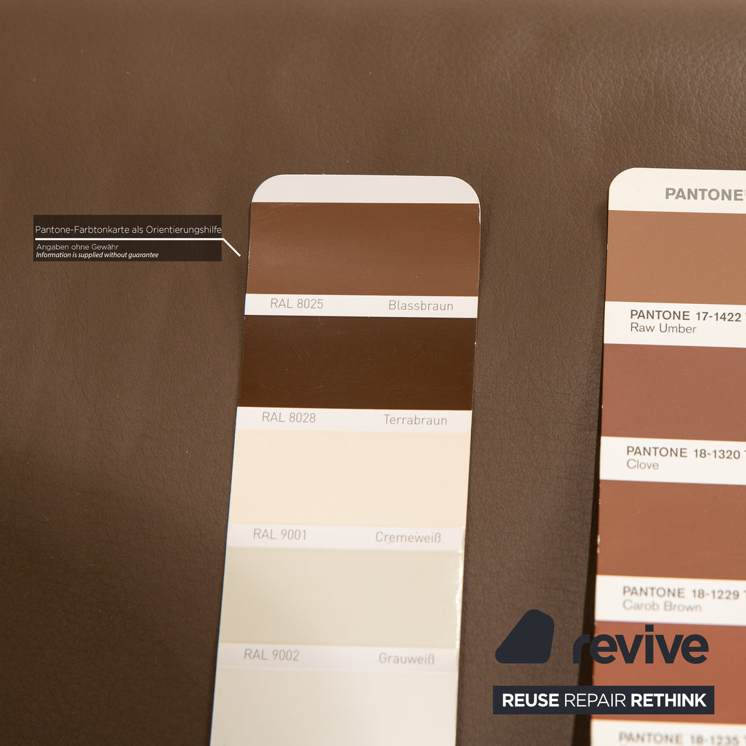 Jori leather armchair brown manual function relaxation chair