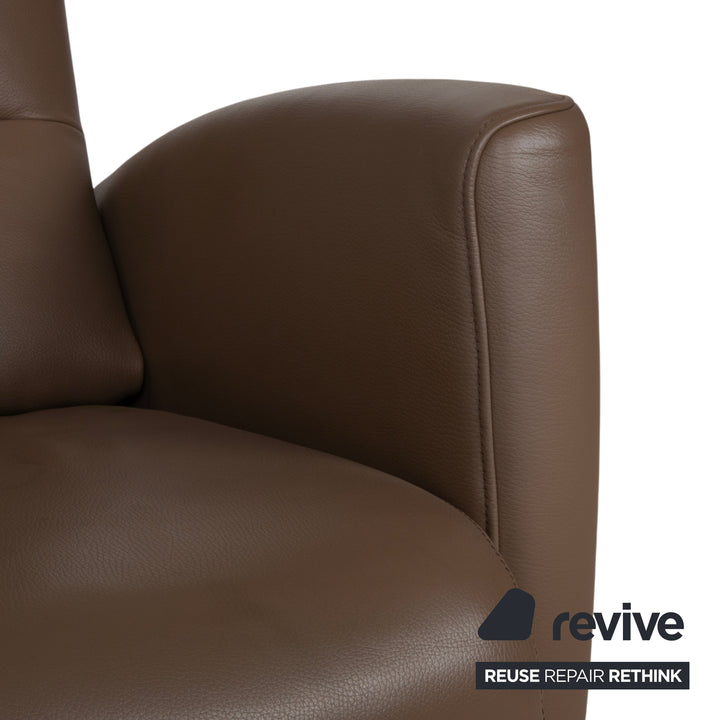 Jori Leder Sessel Braun Taupe elektrische Funktion Relaxfunktion