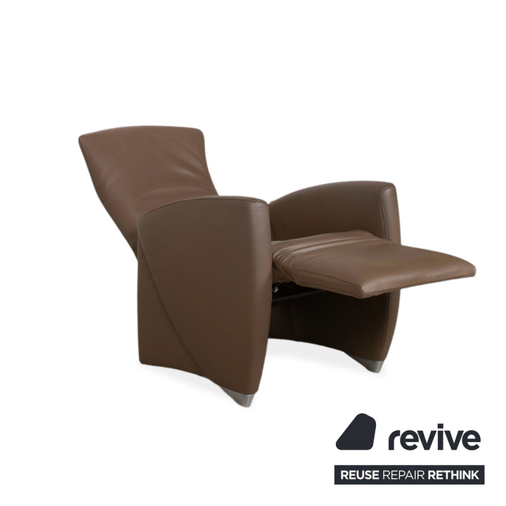 Jori Leder Sessel Braun Taupe elektrische Funktion Relaxfunktion
