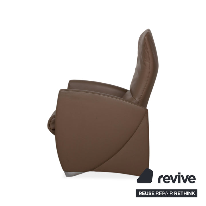 Jori Leder Sessel Braun Taupe elektrische Funktion Relaxfunktion