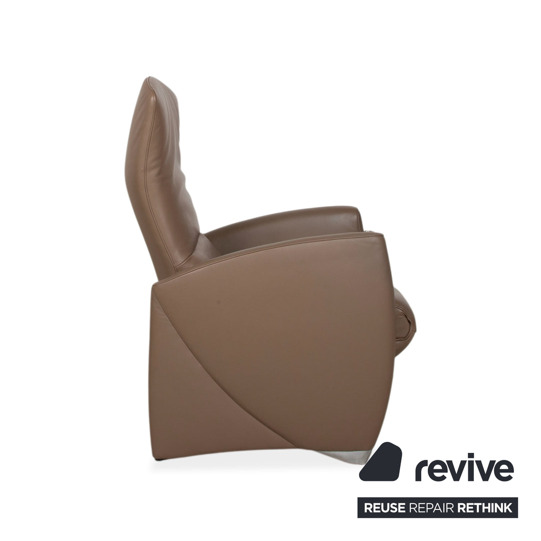 Jori Leder Sessel Braun Taupe elektrische Funktion Relaxfunktion