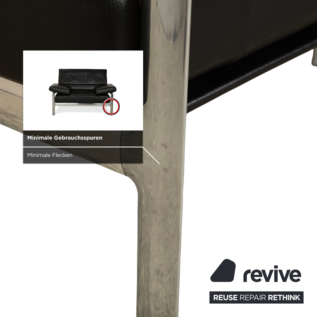 Jori Leder Sessel Schwarz manuelle Funktion
