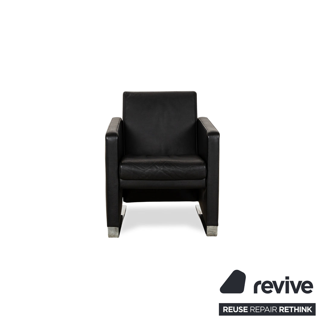 Jori Leather Armchair Black manual function