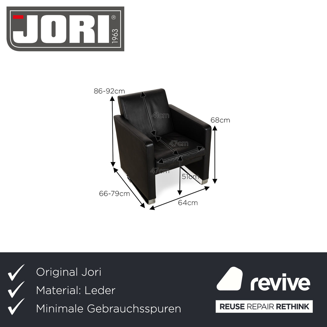 Jori Leather Armchair Black manual function