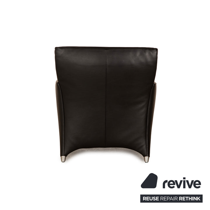 Jori Leather Armchair Black