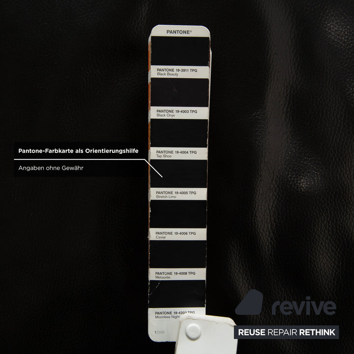 Jori Leder Zweisitzer Schwarz Sofa Couch manuelle Funktion