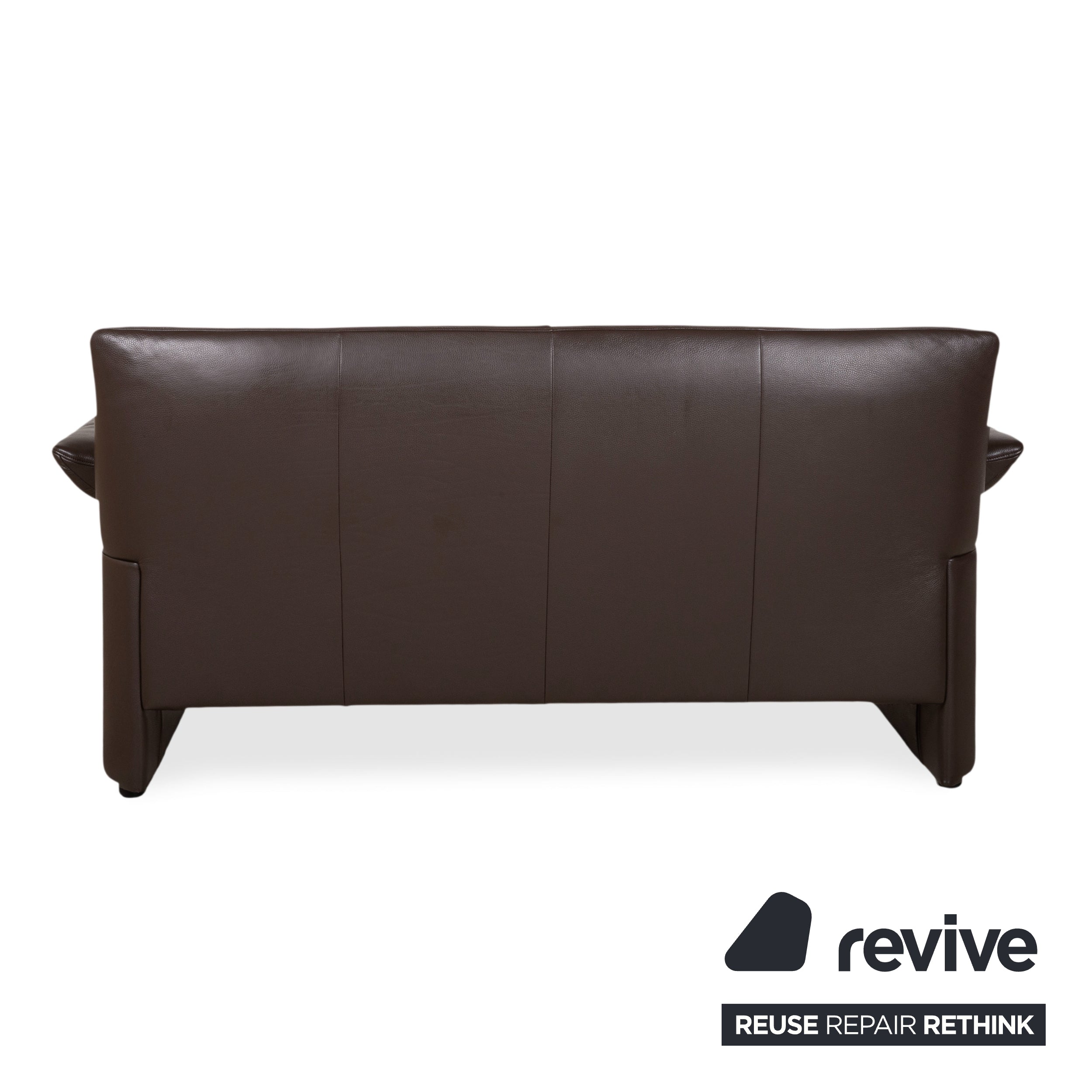 Jori Linea Two-seater Sofa, Brown Leather, Manual Function
