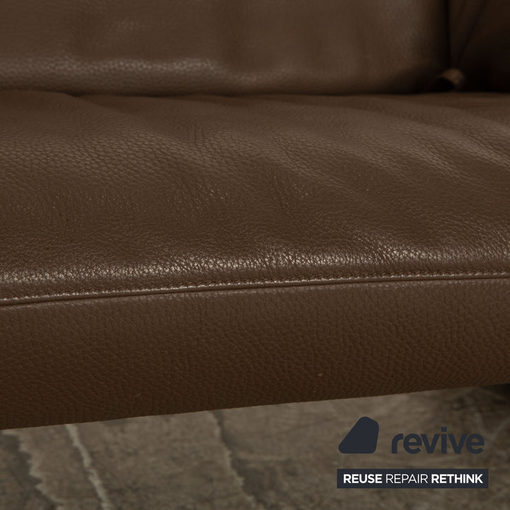 Jori Linea JR-8780 Leder Zweisitzer Braun manuelle Funktion Sofa Couch