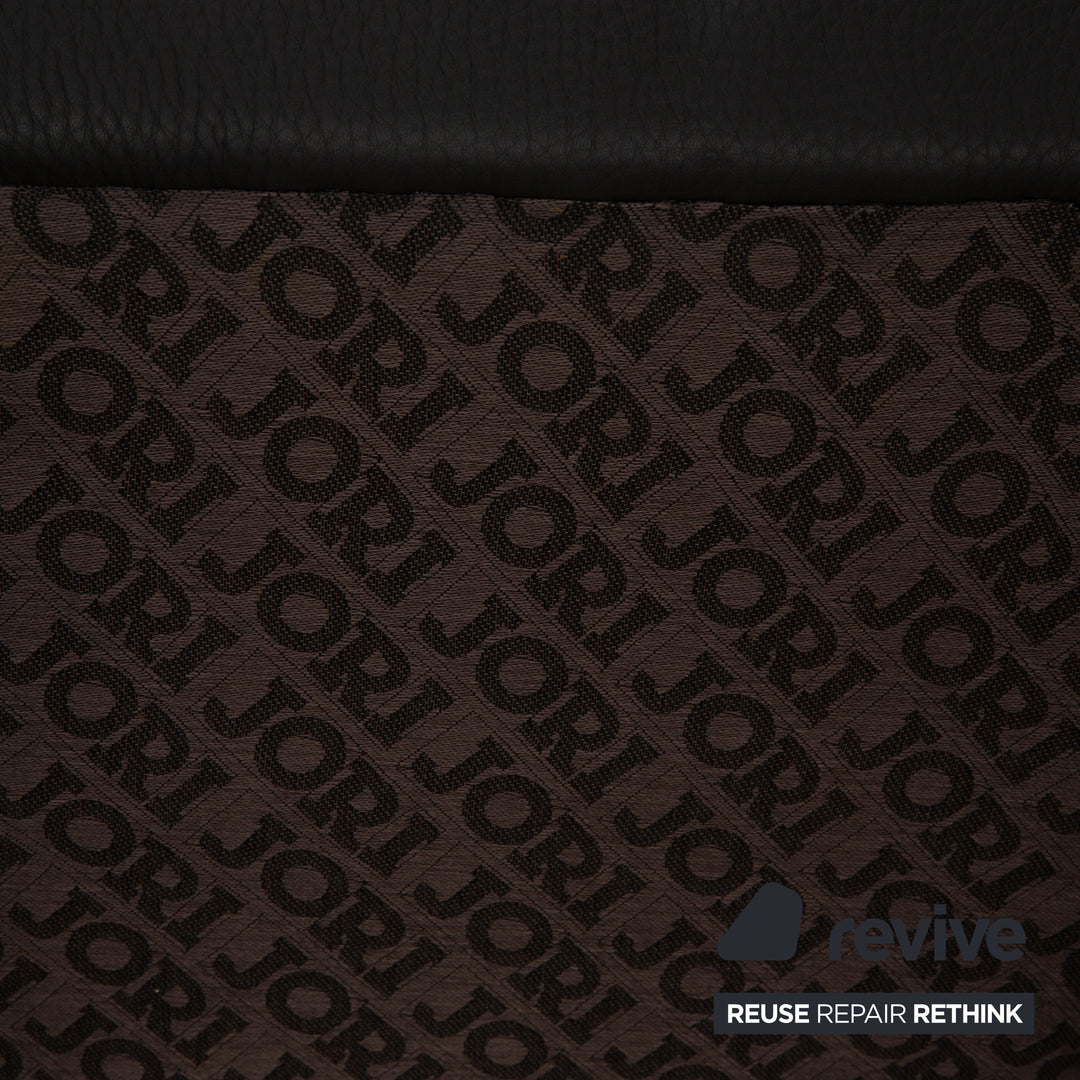 Jori Linea Leder Hocker Schwarz