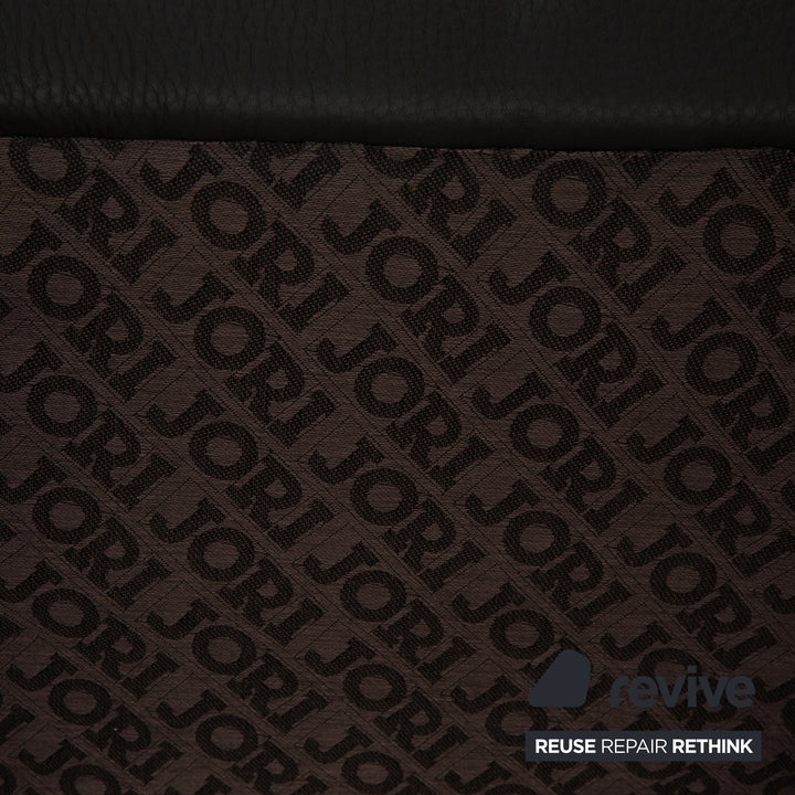 Jori Linea Leder Hocker Schwarz