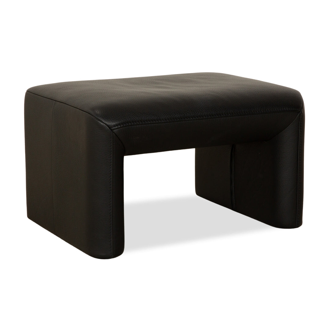 Tabouret en cuir noir Jori Linea
