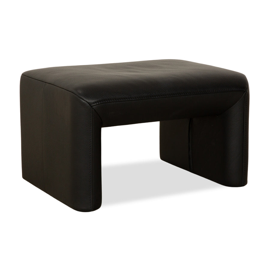Jori Linea Leder Hocker Schwarz