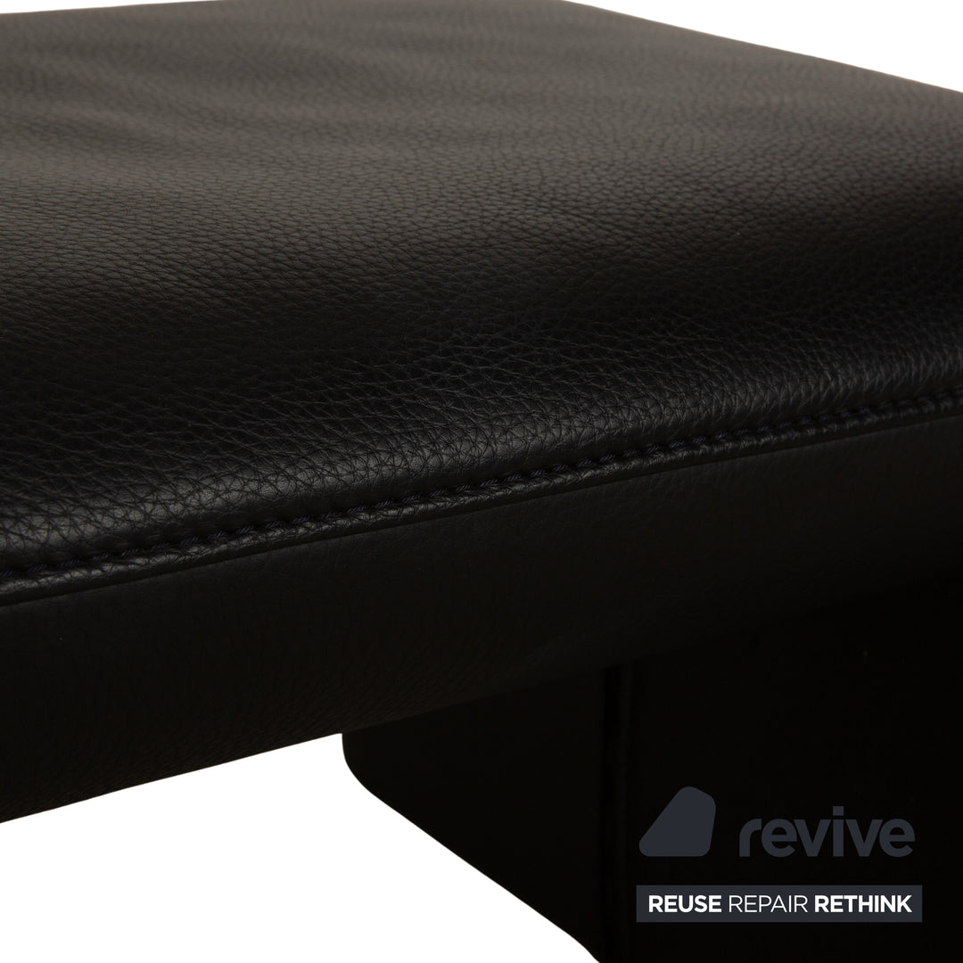 Jori Linea Leder Hocker Schwarz