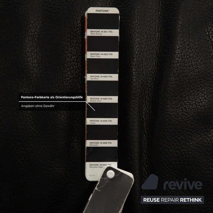 Jori Linea Leder Hocker Schwarz