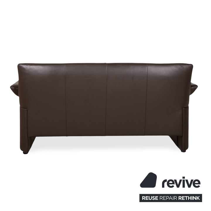 Jori Linea Leather Two-Seater Brown Manual Function Sofa