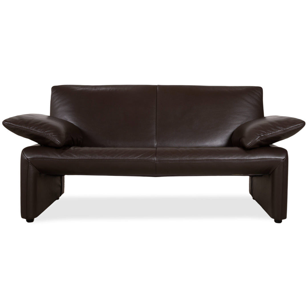 Jori Linea Leder Zweisitzer Braun manuelle Funktion Sofa Couch