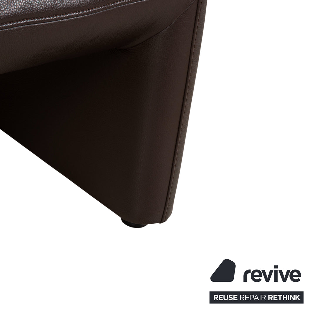 Jori Linea Leder Zweisitzer Braun manuelle Funktion Sofa Couch