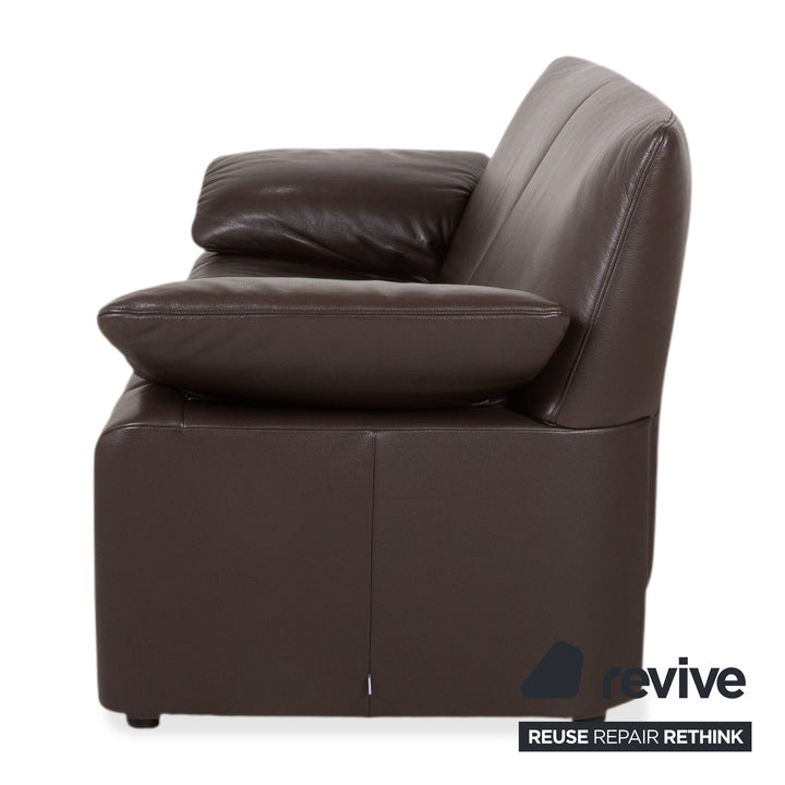 Jori Linea Leder Zweisitzer Braun manuelle Funktion Sofa Couch