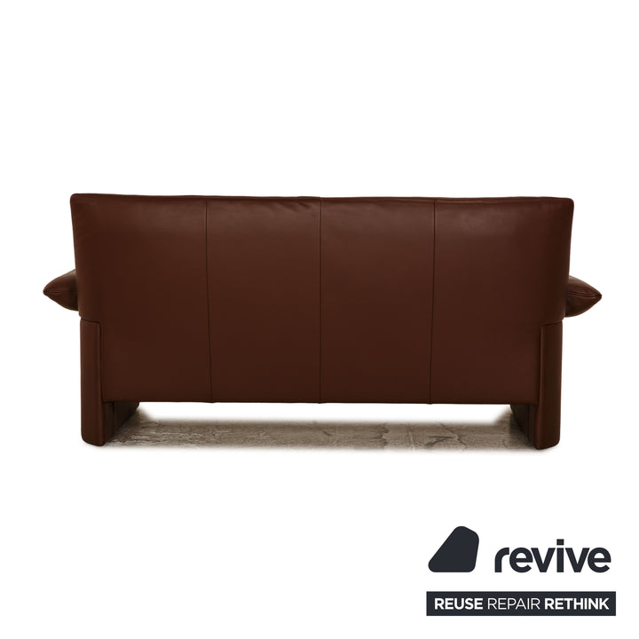 Jori Linea leather sofa set brown 2x two-seater brown sofa couch