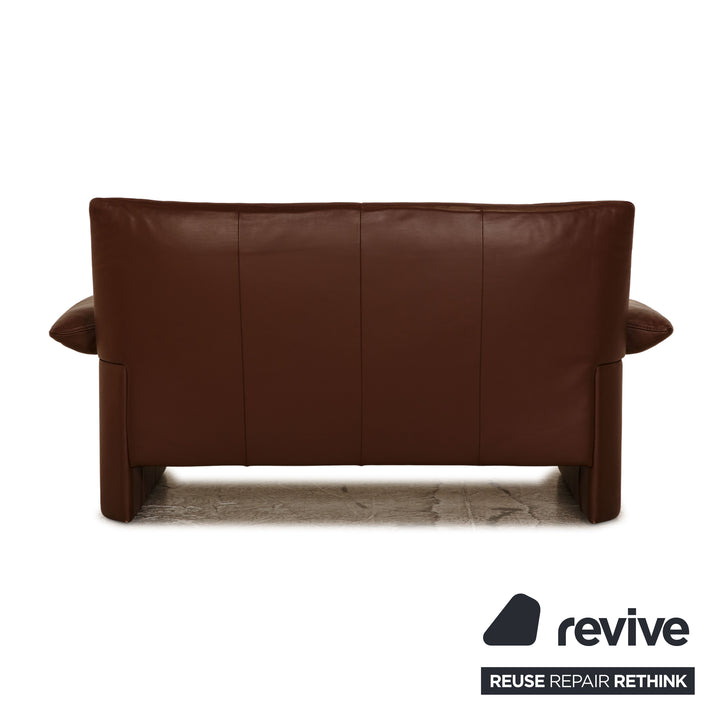 Jori Linea leather sofa set brown 2x two-seater brown sofa couch