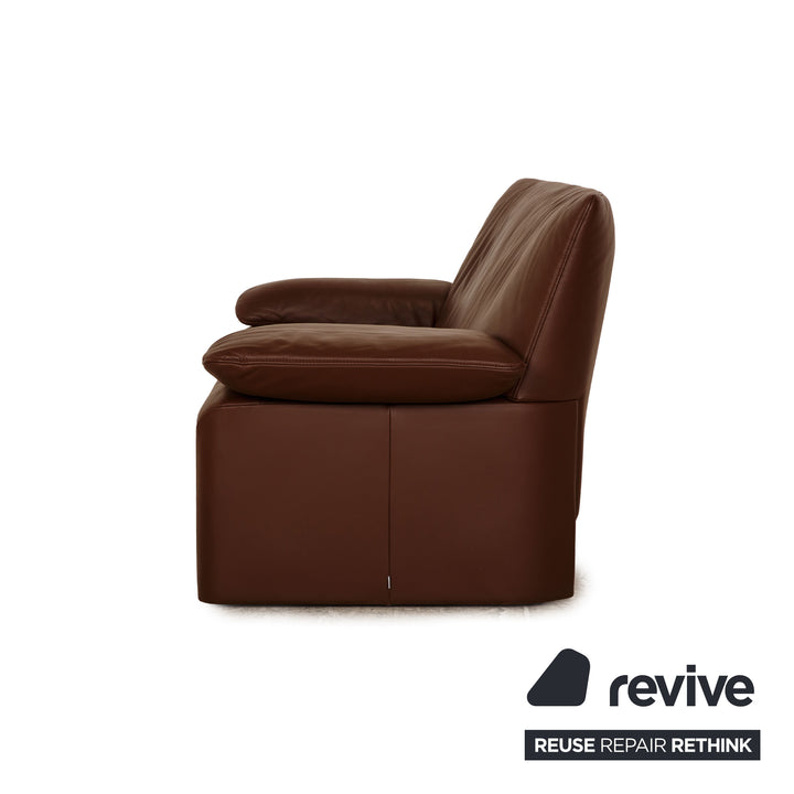 Jori Linea leather sofa set brown 2x two-seater brown sofa couch