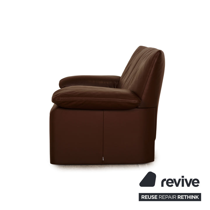 Jori Linea leather sofa set brown 2x two-seater brown sofa couch