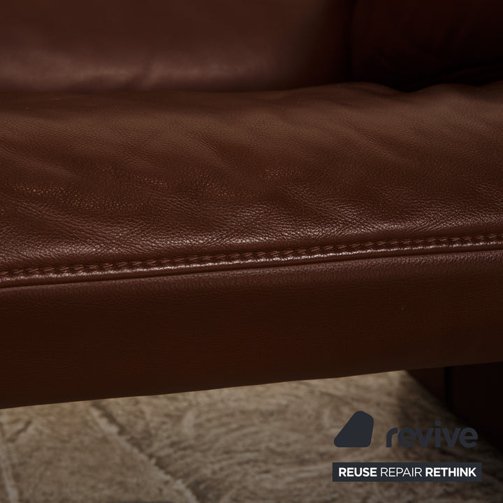 Jori Linea Leder Zweisitzer Braun Sofa Couch